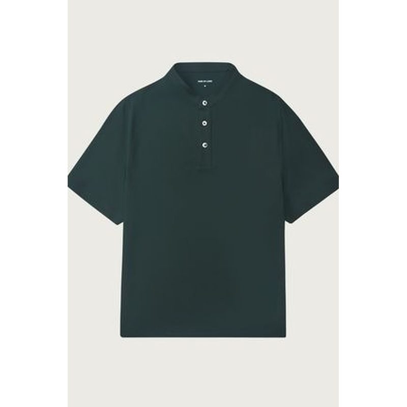 亨利领短袖Polo衫 商务休闲立领 细节图1